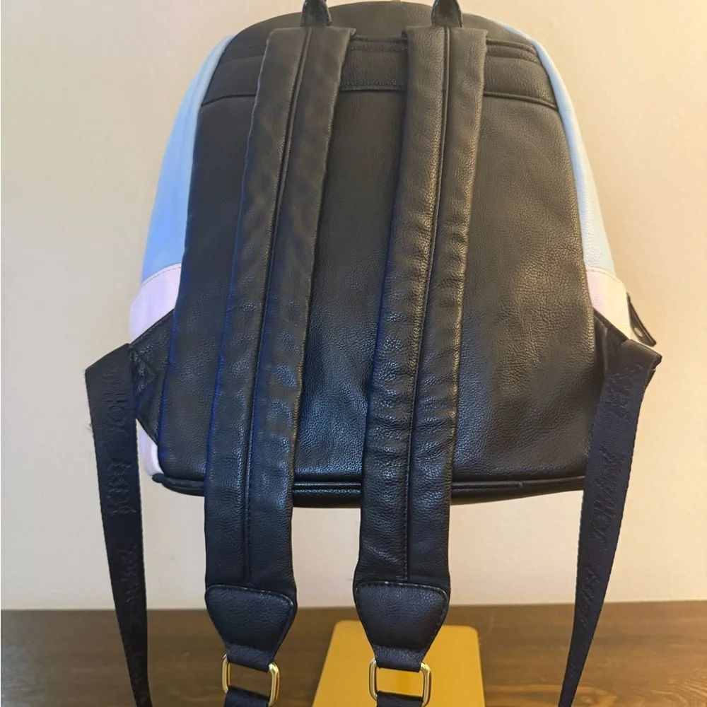 Betsey Johnson Backpack with Floral Design in Blue and Pink